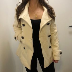 Cream peacoat